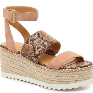 Crown Vintage Daylen Espadrille Wedge Snake Sandal Size 8